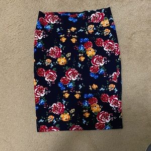 LuLaRoe Floral Cass Pencil Skirt